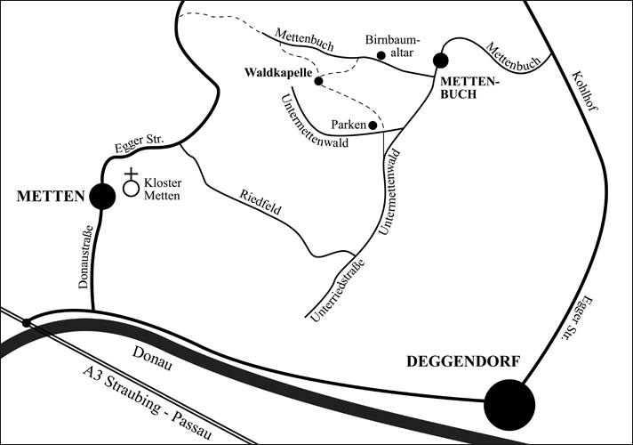 Anfahrtsskizze nach Mettenbuch